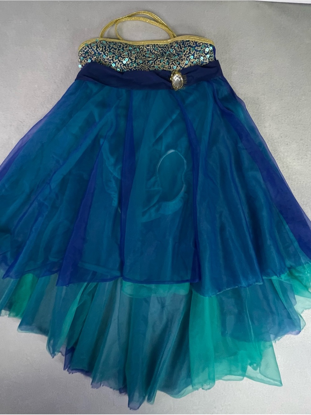Curtain Call Ballet Dance Costume Dress Child Size Large Hi-Low Hem